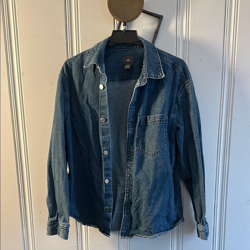 H&M Blue Lightweight Denim Shirt Jacket